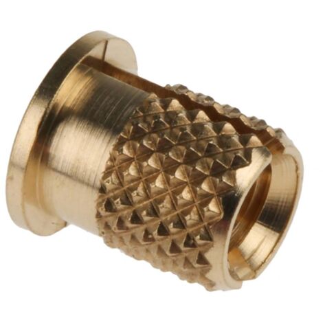 Rs Pro – Insert fileté M4 en laiton – Fixation Ø 5.6mm – Longueur 7.95mm – Pack de 100 unités pour applications professionnelles