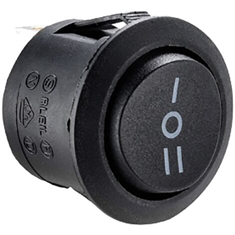 Rs Pro – Interrupteur à bascule unipolaire 10A On-Off-On – Pour contrôle éclairage couloirs et escaliers – Installation facile dans panneau standard