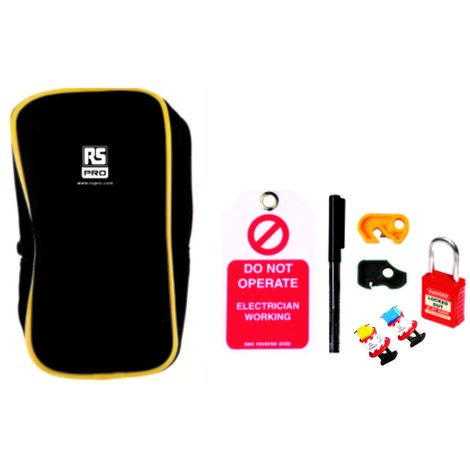 Rs Pro – Kit de consignation pour électricien – 1 serrure – Système de verrouillage sécurisé – Évite mise sous tension accidentelle