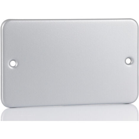 Rs Pro – Platine obturatrice pour tableau électrique – Métal gris – Flush mounted 2 emplacements – Installation rapide et finition soignée
