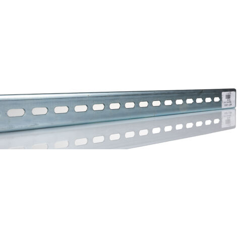 Rs Pro – Rail DIN fendu G 500mm x 32mm x 15mm – Acier pour applications électriques – Normes DIN 46277, CENELEC EN 50035