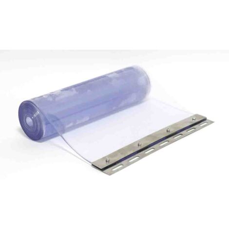Rs Pro – Rideau à lanières PVC 200mm x 3m – Épaisseur 2mm – Incolore – Pour séparation d'espaces lumineux
