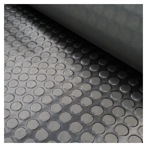 Rs Pro – Rouleau de tapis de sécurité 10m x 1.2m x 3mm – Caoutchouc NR/SBR clouté – Pour chantiers humides et terrains accidentés