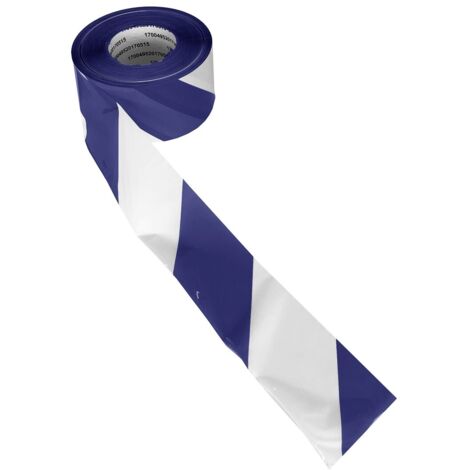 Rs Pro – Ruban de signalisation bleu et blanc 80mm x 500m – Polypropylène pour chantiers humides – Résistant aux intempéries
