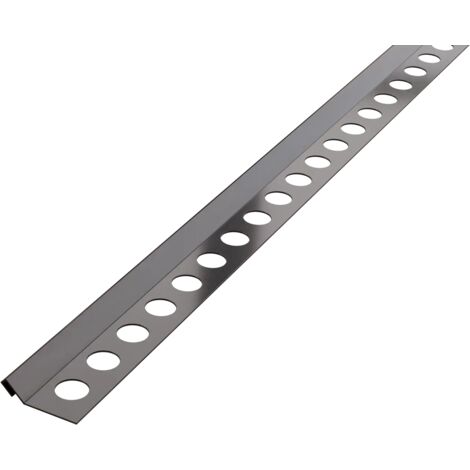 Rs Profilé d’angle en acier inoxydable à 45 degrés pour carreaux  12mm x 2700mm - Gunmetal