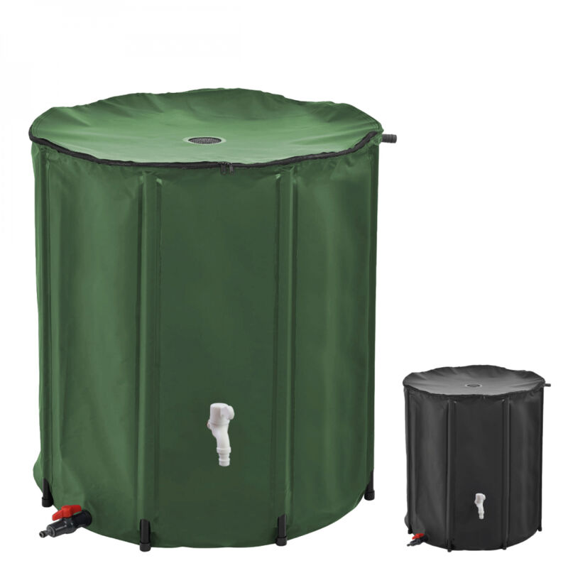 Réservoir souple, récupérateur d'eau de pluie pliable - 200 l - Vert Linxor