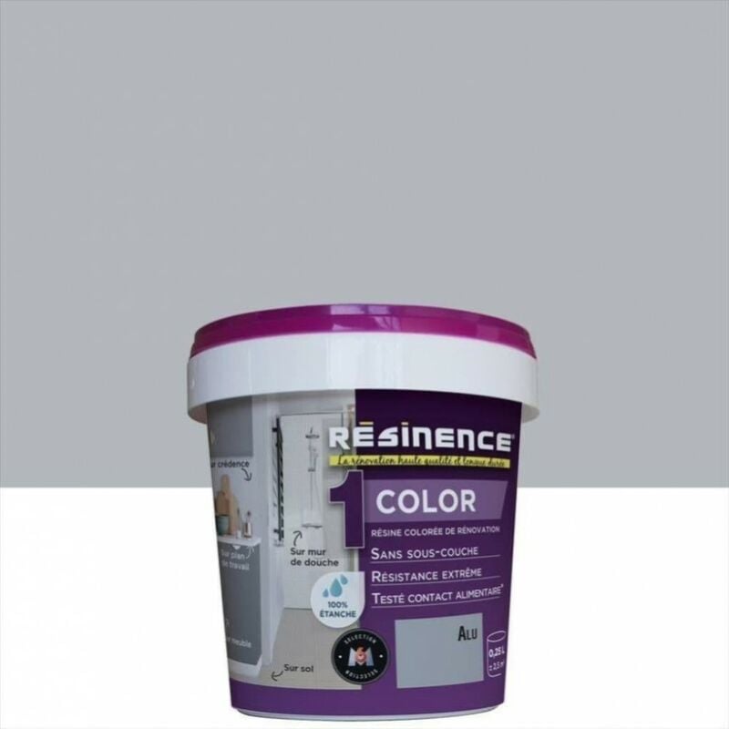 Resinence - Résine colorée Color Gris alu, 0.25 l