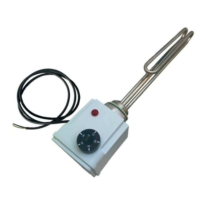 Résistance Ballon échangeur - tampon - chauffe-eau solaire - Thermoplongeur - raccord 1'1/2 - 2 kW - 230 v