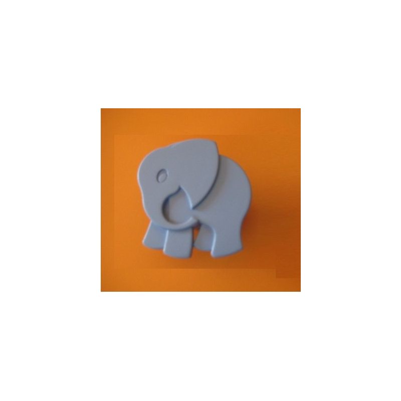 Image of Pomolo elefante in plastica biancoper cassetti, comodini, armadi - RSP