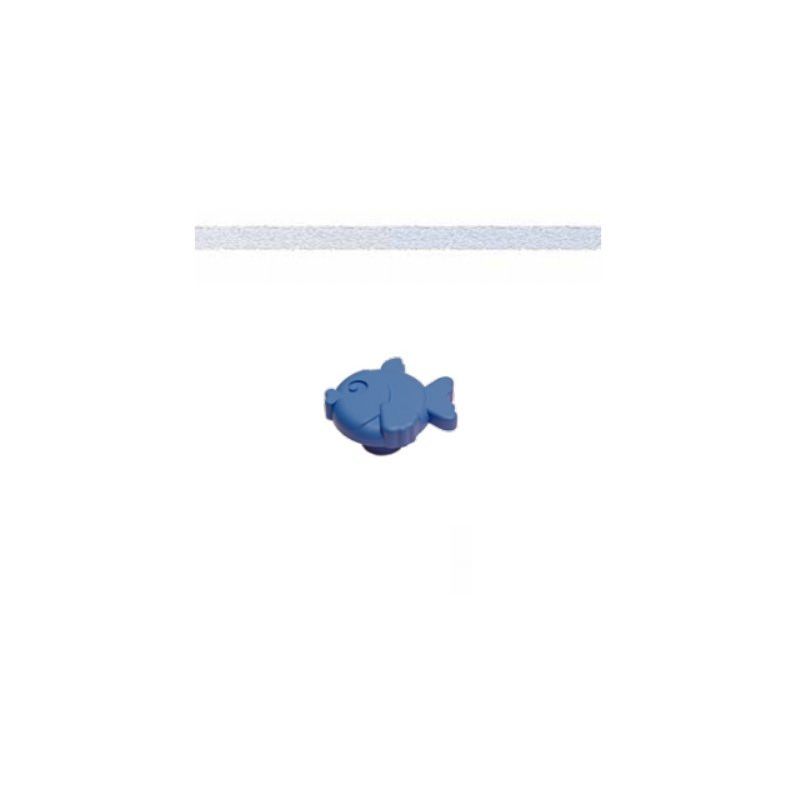 Image of Pomolo pesce in plastica blu per cassetti, comodini, armadi - RSP