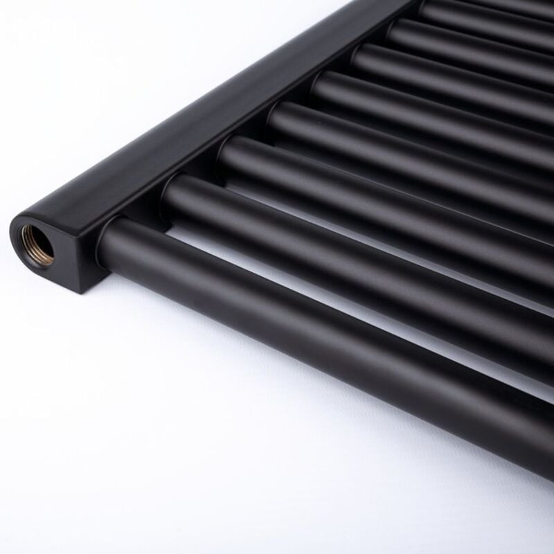 Irsap - Sèche-serviette étroit Arès Noir - 710 w