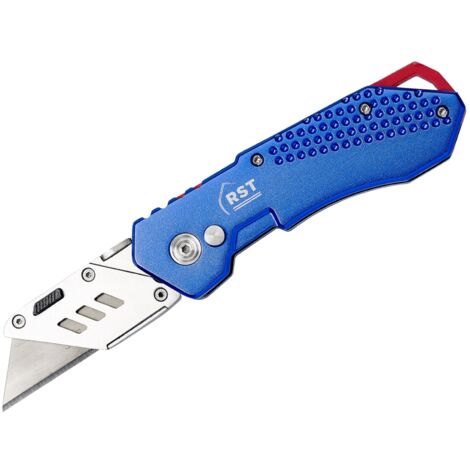 RST RSX336B Site Mate Aluminum Folding Knife with Blue Handle and Compact Design