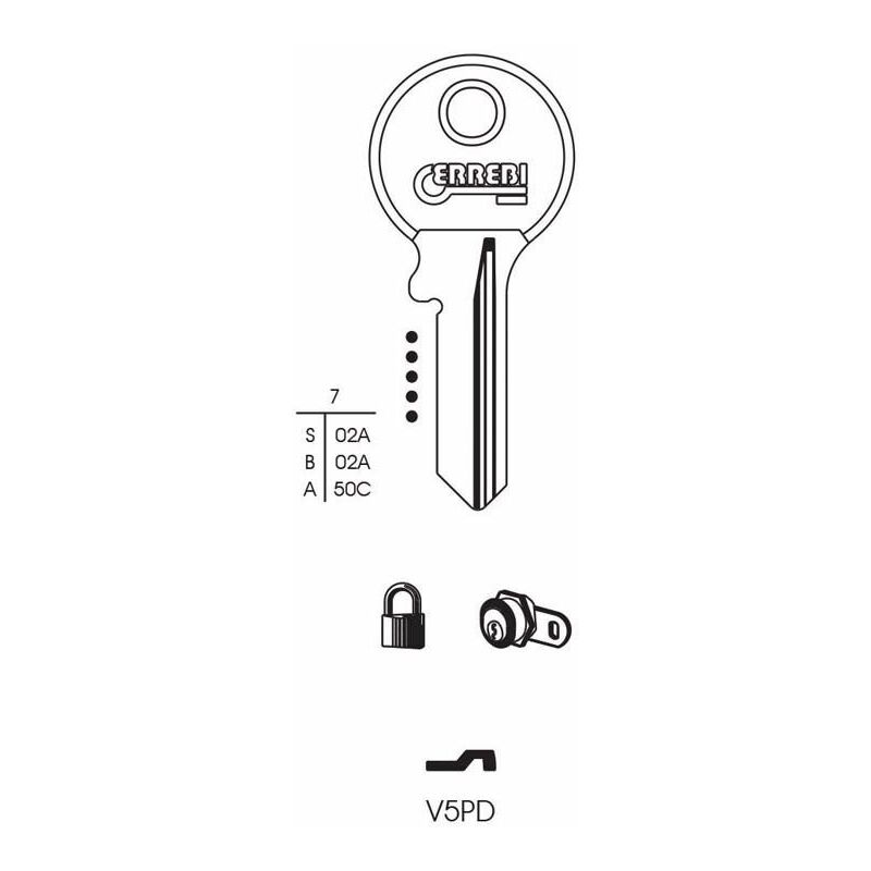 RST Viro Cylinder Key Blank Pack 10 - V5PD - V5PD