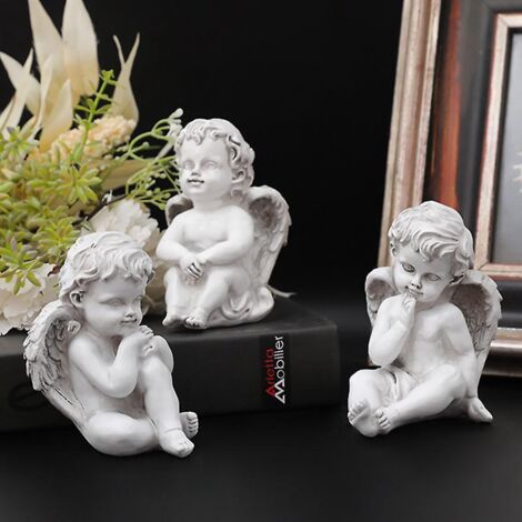 rtro Ancienne Rsine Avec Ailes Mignon Petit Ange Ornement Jardin Dcoration Htel Glise Cupidon Rsine Sculpture Ange Statue