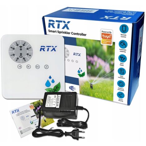 RTX TUYA WiFi 8-ZONE Controller per irrigazione da giardino con TIMER e METEO