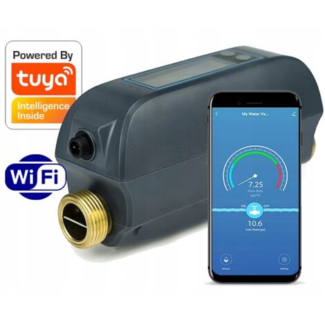 RTX TUYA WLAN-gesteuerter Hauswasserzähler Messzähler Kugelventil