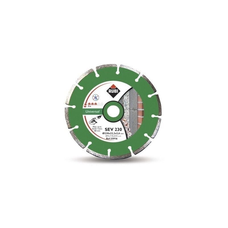 

Disco Corte G.obra Segment 230 Mm Diam Basic L Sev 230 - Rubi