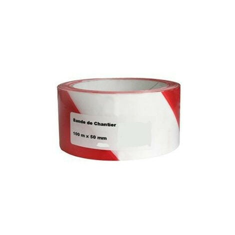 GEKO FRANCE LYSTRA RUBALISE 50MM X 100M ROUGE ET BLANCHE