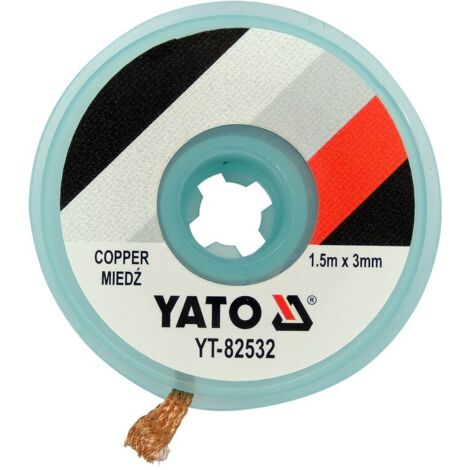 RUBAN À DESSOUDER TRESSE CUIVRE 3,0 MM x 1,5 M - YT-82532