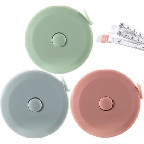 Ruban à Mesurer - 3 Pièces - Plastique Souple - 1.5m - Longueur - A Ruban