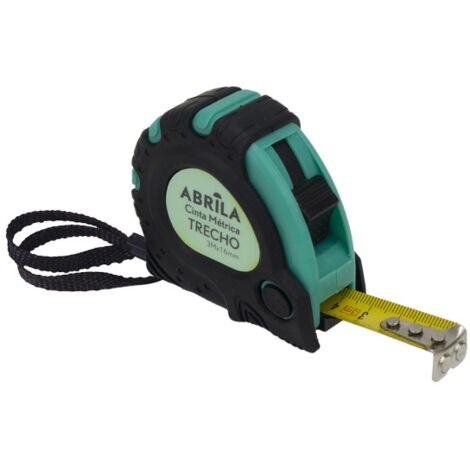 Ruban à mesurer 3mx16mm noir/vert autobloquant,clip magnétique,clip,anti-dérapant,anti-glisse