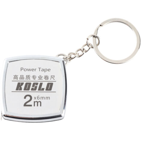 Ruban à Mesurer Clé Portable Mini en Acier Retractable Rouleau Compact 2 mètres