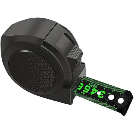 Ruban à Mesurer en Acier Fuorescent,Mètre Ruban Fluorescents Autobloquants,Mètre Ruban Rétractable en Acier Inoxydable Fluorescent,5m×25mm Outils Ruban à Mesurer Durables pour Projet Construction