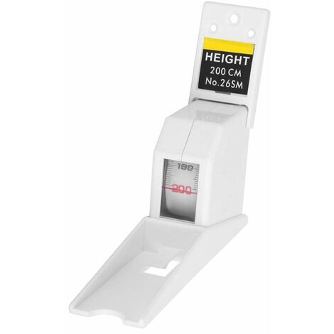 Ruban à Mesurer la Hauteur, 2 mètres Règle d'Outil de Taille d'Enfants Adulte Rétractable pour la Mesure de Taille(White)