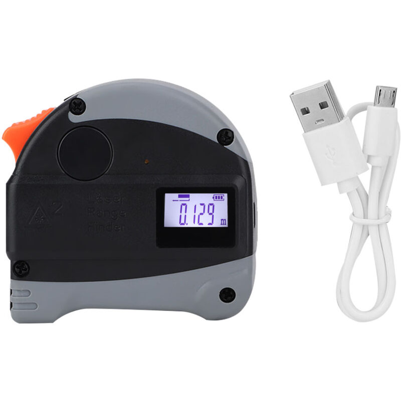 Ruban à mesurer laser numérique 2 en 1, télémètre 30M et outil à ruban à mesurer 5M