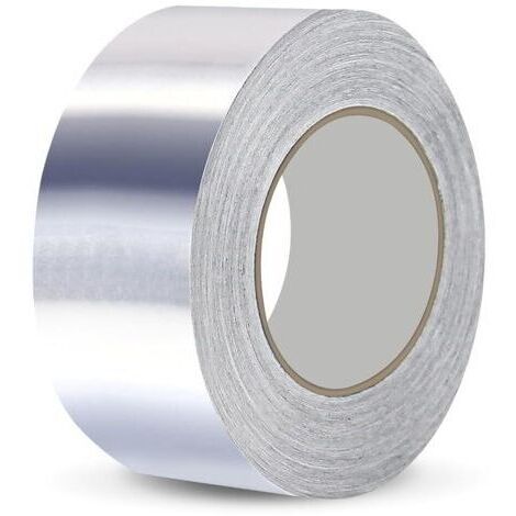 Ruban adhésif aluminium 1 rouleau 50mm x 50 m pour réparation et étanchéité, haute température ignifuge résistant