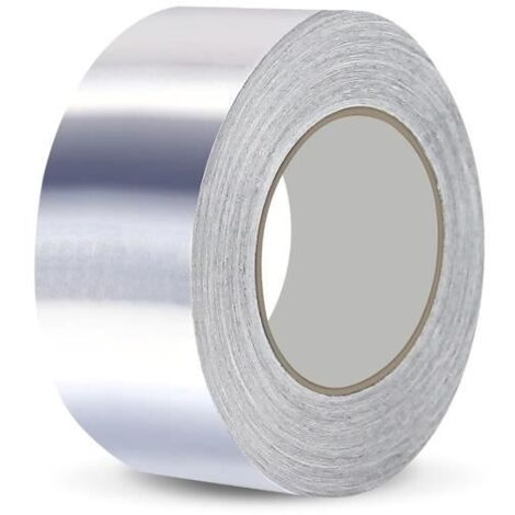 Ruban adhésif aluminium 50mmx50m, ruban adhesif haute temperature, rouleau isolant thermique, Peut être utilisé pour l'étanchéité