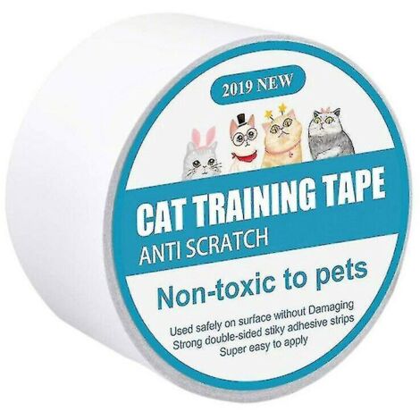 Ruban adhésif anti-griffures pour animaux de compagnie (chat et chien), protection pour canapé et porte - 6,35 cm x 500 cm