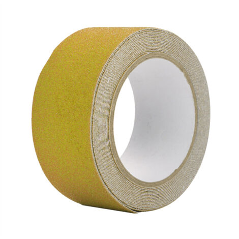 Ruban adhésif antidérapant PVC 5M x 5cm pour escaliers et sols - Décoration de sécurité en jaune vif