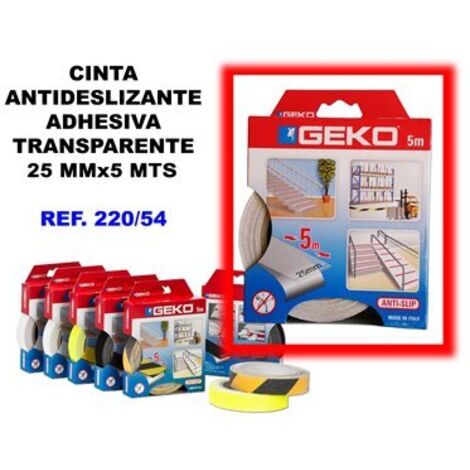 Ruban adhésif antidérapant transparent 25mm x 5m 220/54