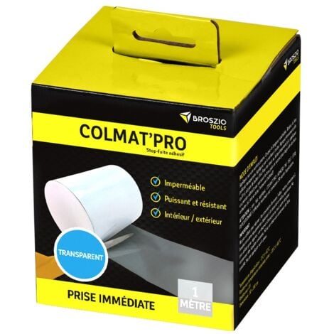 Ruban adhésif antifuites COLMAT'PRO Adhésif de réparation étanche 1 mètre Broszio Tools