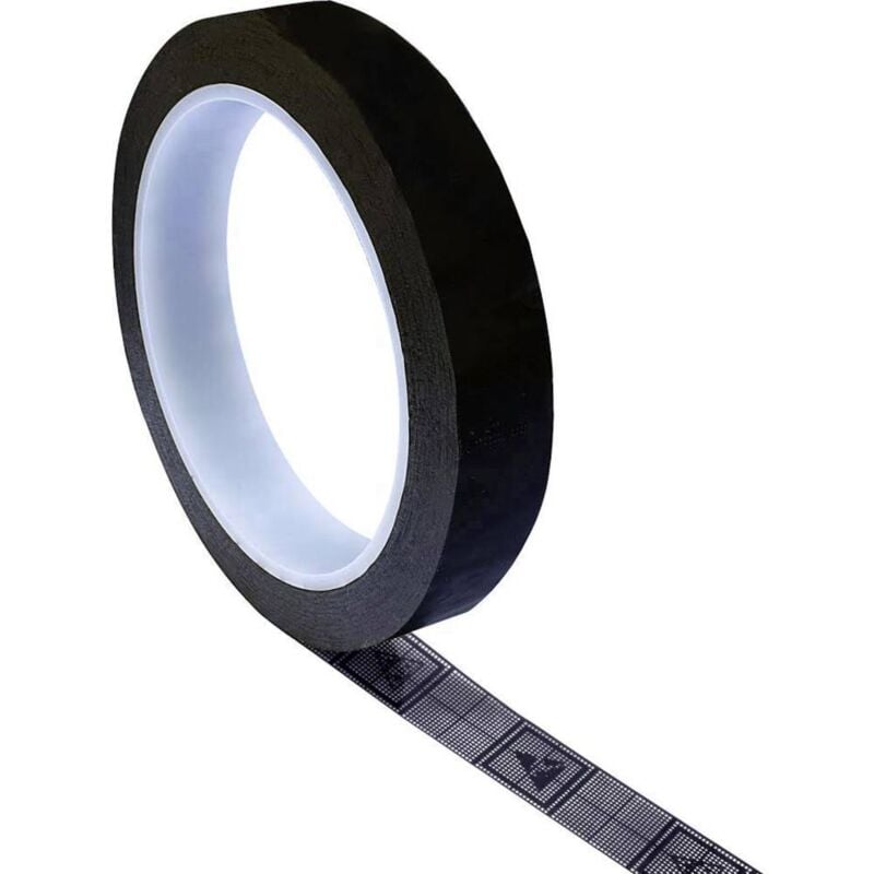 TC-ESDT-BL1750-5S Ruban adhésif antistatique (esd) 5 x 50 m Ce texte a été traduit par une machine. noir - Tru Components