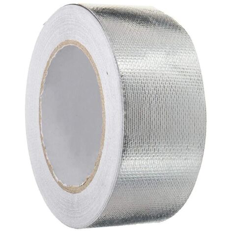 Ruban adhésif autocollant en aluminium - Résistant à la chaleur - Résistant à la déchirure - Résistant aux UV - Avec un tissu en maille - 5 cm x 20 m