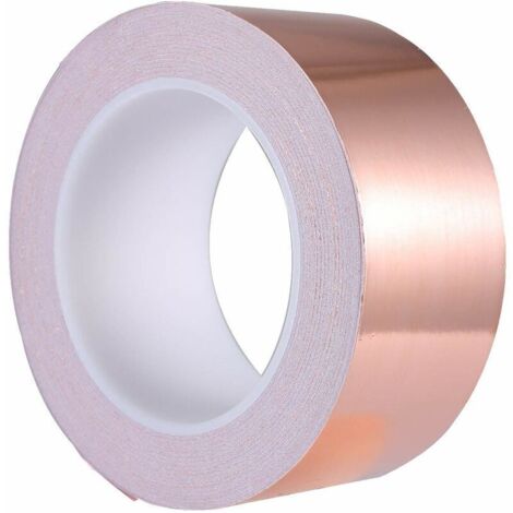 Ruban adhésif conducteur 10 mm x 20 m pour répulsif aux limaces, Blindage EMI, vitrail, Circuits de Papier, réparations électriques, travaux manuels