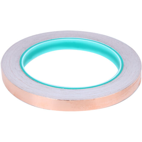 Ruban adhésif conducteur en cuivre double face, 10mm x 20m pour blindage EMI/RFI