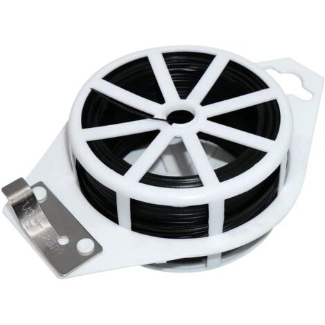 Ruban adhésif de jardin de 100 m pour plantes, fil de ligature en plastique pour plantes, attache de câble métallique multifonction (noir)