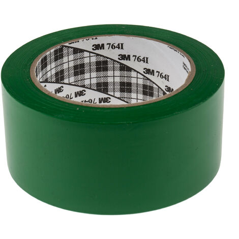 Ruban adhésif de marquage vert 50mm x 33m – Vinyle résistant pour applications intérieures et extérieures – Force d'adhérence 2,1 N/cm