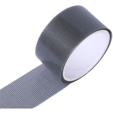 Ruban adhésif de réparation d'écran de 5 cm de large, 2 mètres/paquet, adhésif puissant, imperméable, en fibre de verre, couverture instantanée, grille détachable (gris 2 pièces)