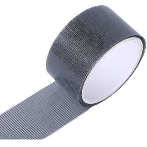 Ruban adhésif de réparation d'écran de 5 cm de large, 2 mètres/paquet, adhésif puissant, imperméable, en fibre de verre, couverture instantanée, grille détachable (gris 2 pièces)