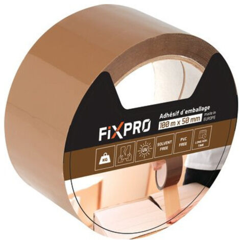 Ruban adhésif d'emballage - Fixpro - Longueur 100 m x 50 mm
