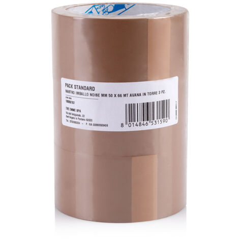 Ruban Adhésif D'emballage Havane Standard 50mmx66m Lot 3 Rouleaux - Geko