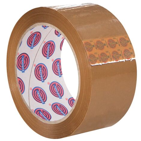 Ruban adhésif d'emballage PVC havane 50mmx66m - EUROCEL - 000201666