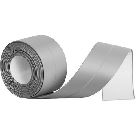 Ruban adhésif d'étanchéité pour salle de bain et cuisine - Gris 2,2 cm x 3,2 m