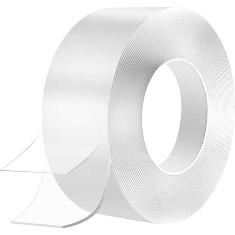 Ruban adhésif double - 5 m x 50 mm x 2mm - Nano Tape - Extra Épais - Clair - Acrylique