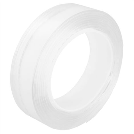 Ruban adhésif double face 30 mm x 3 m, multi-usages, sans traces, adhésif puissant, transparent et lavable