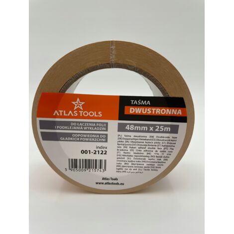 Ruban adhésif double face Atlas Tools pour l'assemblage de feuilles métalliques 48 mm/25 m